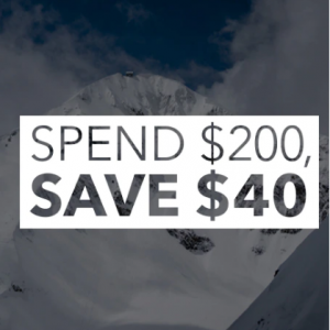 Spend $200, Save $40 All Sale Everything @ Steep and Cheap