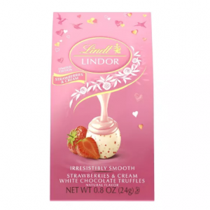 Lindt Lindor 情人节草莓奶油白巧克力松露 - 0.8oz @ Target 