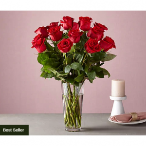 長莖紅玫瑰花束，Deluxe