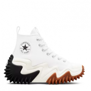 Converse Run Star Motion Hi canvas platform sneakers in white