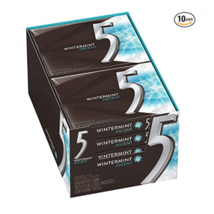 5 Gum Winter-Mint Ascent Sugar-Free Gum, 15 Piece (Pack of 10) @ Amazon