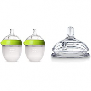 Comotomo 寶寶防脹氣奶瓶套裝, 含4個奶瓶+4個替換奶嘴 @ Amazon