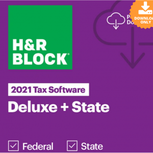 B&H - H&R Block 專業報稅軟件2021 Deluxe + State版 ，現價$44.99