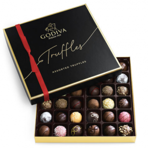 Godiva Signature Chocolate Truffles Gift Box, Red Ribbon, 36 pc $48 shipped