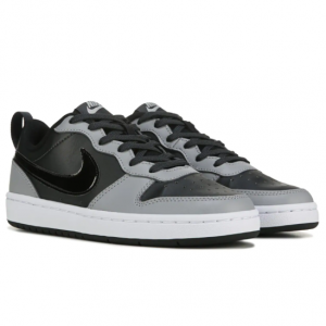 Famous Footwear官网 Nike Court Borough 2 黑灰色大童款板鞋上新热卖 