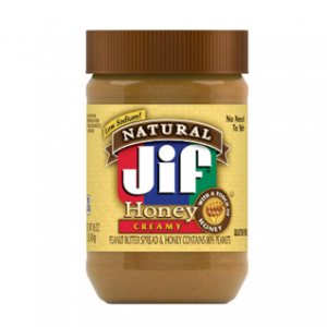 Jif Natural Creamy Peanut Butter Spread and Honey, 16 Ounces, Contains 80% Peanuts @ Amazon
