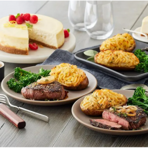 顶级牛腩鱼片x2+烤土豆x2+芝士蛋糕+胡椒粉