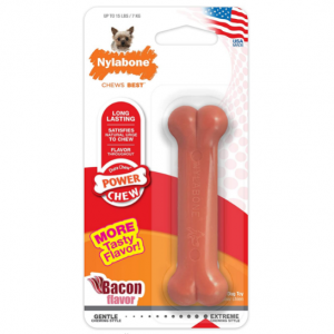 Nylabone Power Chew Dog Bones for Aggressive Chewers Tough Chew Toys for Dogs, XS/Petite (1 Count)