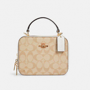 50% Off Coach Box Crossbody In Signature Canvas @ Coach Outlet