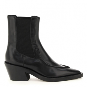 Khaite Charleston Leather Ankle Boots