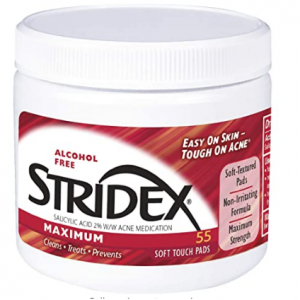 Amazon Stridex 2%水楊酸棉片55片裝熱賣 去閉口黑頭平滑皮膚