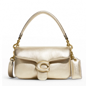 51% Off Coach 1941 Tabby 18 Metallic Leather Shoulder Bag @ Neiman Marcus