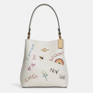 Extra 15% Off Coach Outlet Small Town Bucket Bag With Diary Embroidery @ Shop Premium Outlets