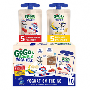 GoGo squeeZ 酸奶草莓、香蕉双口味综合装 3oz 10包 @ Amazon