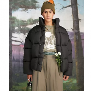 COLLUSION puffer jacket in black