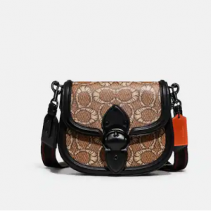 30% Off Coach X Michael B. Jordan Beat Saddle Bag In Mummified Signature Canvas @ Coach