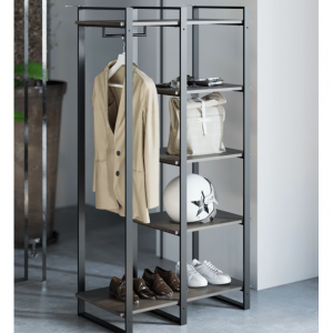 Brock Etagere Bookcase with Hanging Storage