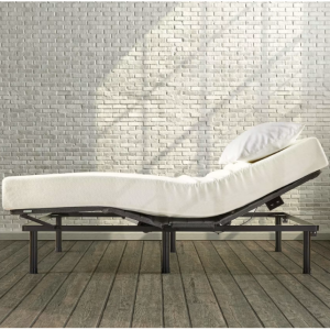 Jared Upholstered Adjustable Bed Frame with Customizable Leg Height, Queen