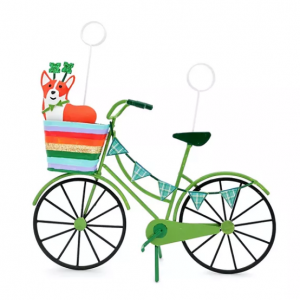Celebrate St. Patrick's Day Together Dog Bike 2-Photo Clip Table Decor