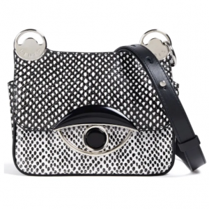 KENZO Embellished snake-effect leather shoulder bag $359 shipped @ THE OUTLET US