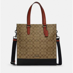 50% Off Graham Structured Tote In Colorblock Signature Canvas @ Coach Outlet