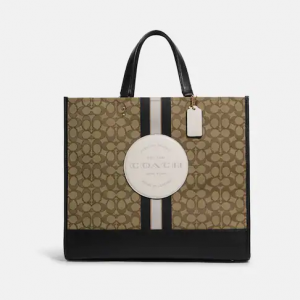 50% Off Dempsey Tote 40 In Signature Jacquard With Stripe And Coach Patch @ Coach Outlet