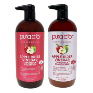 PURA D'OR 蘋果醋 Thin2Thick 洗發水和護發素 @ Costco