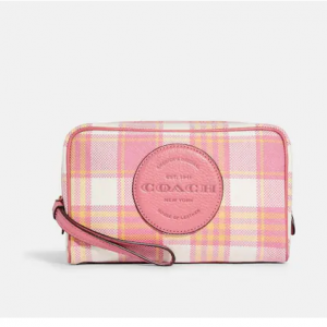 60% Off Dempsey Boxy Cosmetic Case 20 With Garden Plaid Print And Coach Patch @ Coach Outlet