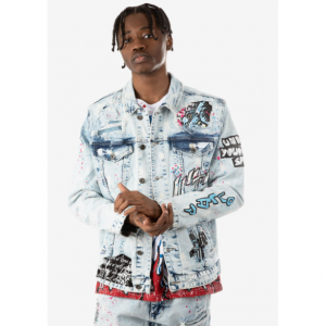 Smoke Rise Illusion Denim Jacket $69.99 @ Snipes USA,  Illusion Blue