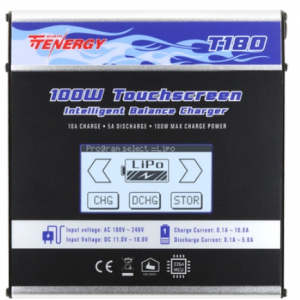 Tenergy T180 100W Balance charger with touch screen, metal housing for $98.99 @Tenergy Power