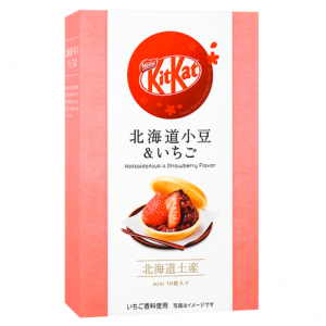 日本名菓 KITKAT地域限定系列 北海道小豆草莓风味巧克力威化 10枚装