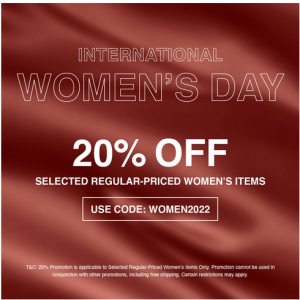 International Women's Day - 20% Off Selected Regular-Priced Women's Items @ HBX 