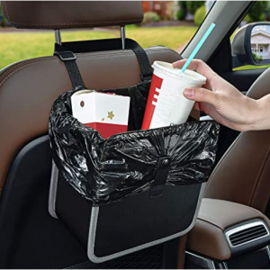 KINGSUSLAY Hanging Car Trash Bag $6.79, 2 Gallon