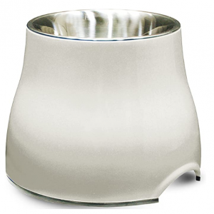 Dogit Elevated Dog Bowl, Stainless Steel Dog Food and Water Bowl for Small Dogs, White @ Amazon