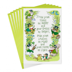 Irish Animals St. Patrick's Day 贺卡，6张