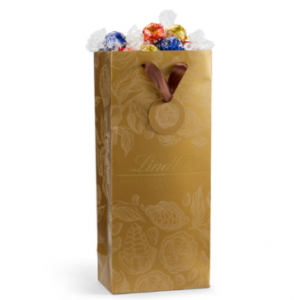 Assorted 5-Flavor LINDOR Truffles Gold 75-pc Gift Bag (31.7 oz)