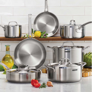 Tramontina 12-piece Tri-Ply Clad Stainless Steel Cookware Set @ Costco