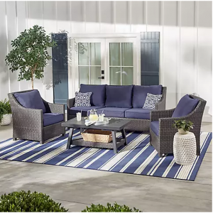 Berkley Jensen Montauk 4 件套户外家具套装- 蓝色