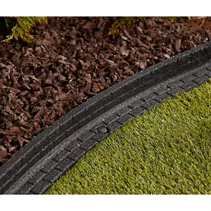 Rubberific Brickface 橡胶景观磨边,2 件装 - 黑色的