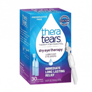 TheraTears Dry Eye Therapy Lubricant Eye Drops for Dry Eyes, Preservative Free, 30 Vials @ Amazon