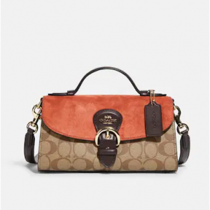 60% Off Kleo Top Handle In Signature Canvas @ Coach Outlet