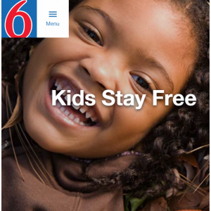 Kids stay free  + pets stay free at 1,400+ locations @Motel 6 