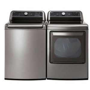 LG 智能電洗衣機 5.0 cu. ft + 烘幹機7.3 cu. ft. 套裝 2色可選 @ Costco 