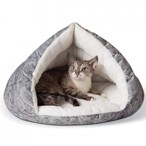 K&H PET PRODUCTS Self-Warming Hut Pet Bed Gray Small 18 X 19 Inches @ Amazon