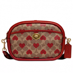 58% Off COACH Canvas Signature Heart Print Camera Bag @ Macy's