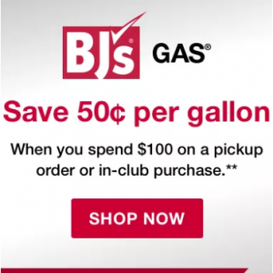 BJ’s - 重磅： BJ’s Gas 大促，加氣滿$100，每加侖立減10¢；加氣越多，每加侖減的越多