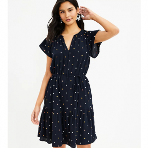 LOFT 彩虹圆点连衣裙