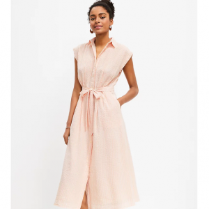 LOFT 泡泡纱衬衫裙