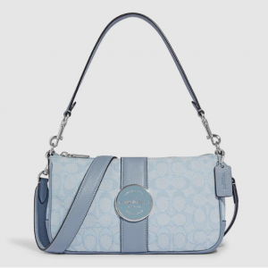 52% Off Coach Outlet Lonnie Baguette In Signature Jacquard @ Shop Premium Outlets