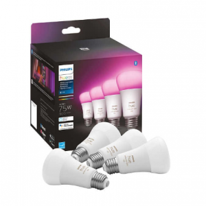 Philips Hue 75W White & Color Ambiance A19 4pk @ Costco